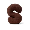 MeowBaby - Almohada Infantil con Forma de Letra “S” Color Marrón Oscuro “Bearly S”