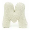 MeowBaby - Almohada Infantil con Forma de Letra “N” Color Crema “Bearly N”