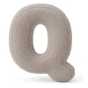 MeowBaby - Almohada Infantil con Forma de Letra “Q” Color Gris Claro “Bearly Q”