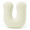 MeowBaby - Almohada Infantil con Forma de Letra “U” Color Crema “Bearly U”