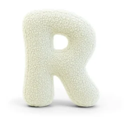 MeowBaby - Almohada Infantil con Forma de Letra “R” Color Crema “Bearly R”
