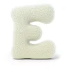 MeowBaby - Almohada Infantil con Forma de Letra “E” Color Crema “Bearly E”