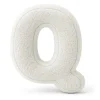 MeowBaby - Almohada Infantil con Forma de Letra “Q” Color Blanco Roto “Bearly Q”