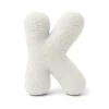 MeowBaby - Almohada Infantil con Forma de Letra “K” Color Blanco Roto “Bearly K”
