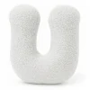 MeowBaby - Almohada Infantil con Forma de Letra “U” Color Blanco Roto “Bearly U”