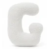 MeowBaby - Almohada Infantil con Forma de Letra “G” Color Blanco Roto “Bearly G”