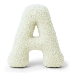 MeowBaby - Almohada Infantil con Forma de Letra “A” Color Crema “Bearly A”