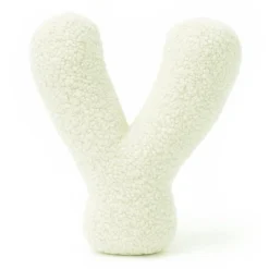 MeowBaby - Almohada Infantil con Forma de Letra “Y” Color Crema “Bearly Y”