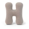 MeowBaby - Almohada Infantil con Forma de Letra “H” Color Gris Claro “Bearly H”