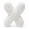 MeowBaby - Almohada Infantil con Forma de Letra “X” Color Blanco Roto “Bearly X”