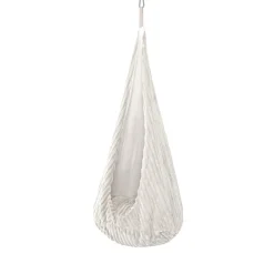 MeowBaby - Columpio Infantil Tipo Capullo Churros Color Blanco “Baby Cocoon Swing Cotton Candy White”
