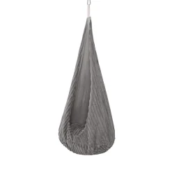 MeowBaby - Columpio Infantil Tipo Capullo Churros Color Gris “Baby Cocoon Swing Moon Dust Grey”