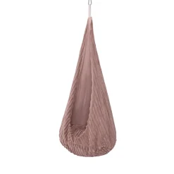 MeowBaby - Columpio Infantil Tipo Capullo Churros Color Rosa “Baby Cocoon Swing Ruby Chocolate Pink”
