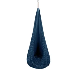 MeowBaby - Columpio Infantil Tipo Capullo Churros Color Azul Noche “Baby Cocoon Swing Midnight Blue”
