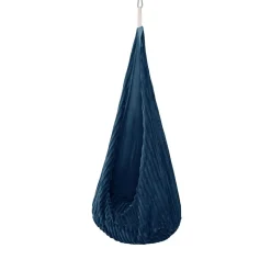 MeowBaby - Columpio Infantil Tipo Capullo Churros Color Azul Noche “Baby Cocoon Swing Midnight Blue”