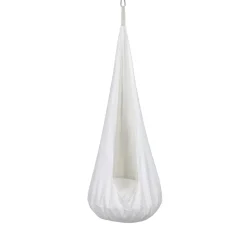 MeowBaby - Columpio Infantil Tipo Capullo Bouclé Color Blanco “Baby Cocoon Swing Bouclé”