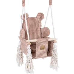 MeowBaby - Columpio Interior “Bear Swing” para bebés Rosa