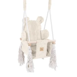 MeowBaby - Columpio Interior “Bear Swing” para bebés Beige