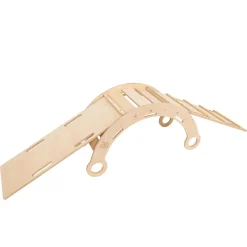 MeowBaby - Mecedora Infantil de Madera Natural con Tobogán y Escalera “Medium Dream Rocker Classic”