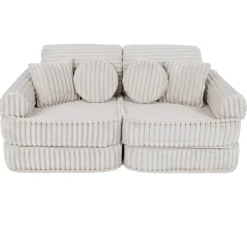 MeowBaby - Sofá Infantil Churros Pocket Plus Color Blanco Algodón