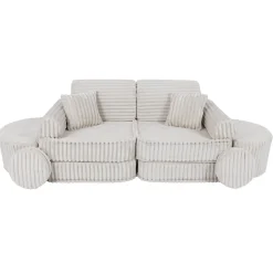 MeowBaby - Sofá Infantil Churros Pocket Max Color Blanco Algodón