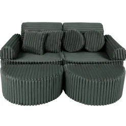 MeowBaby - Sofá Infantil Churros Pocket Max Color Verde Pine Forest