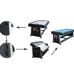 Mesa Multijuego giratoria 4 en 1