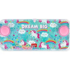 Mini juego portátil de agua con anillos, tema unicornio ㅤ