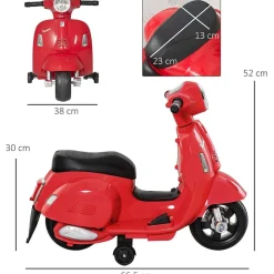 Mini Vespa roja 6V
