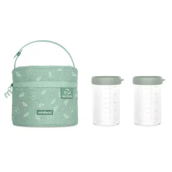 Miniland - Bolsa Isotérmica + 2 herméticos 250ml Ecosized rana