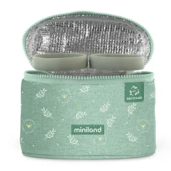 Miniland - Bolsa Isotérmica + 2 herméticos 250ml Ecosized rana