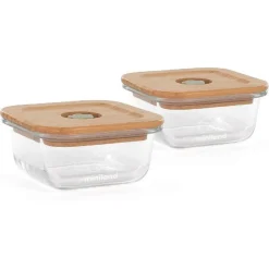 Miniland - Bolsa isotérmica + 2 recipientes cristal Ecosquare pollito