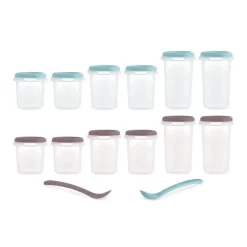 Miniland - Set 12 recipientes herméticos Terra