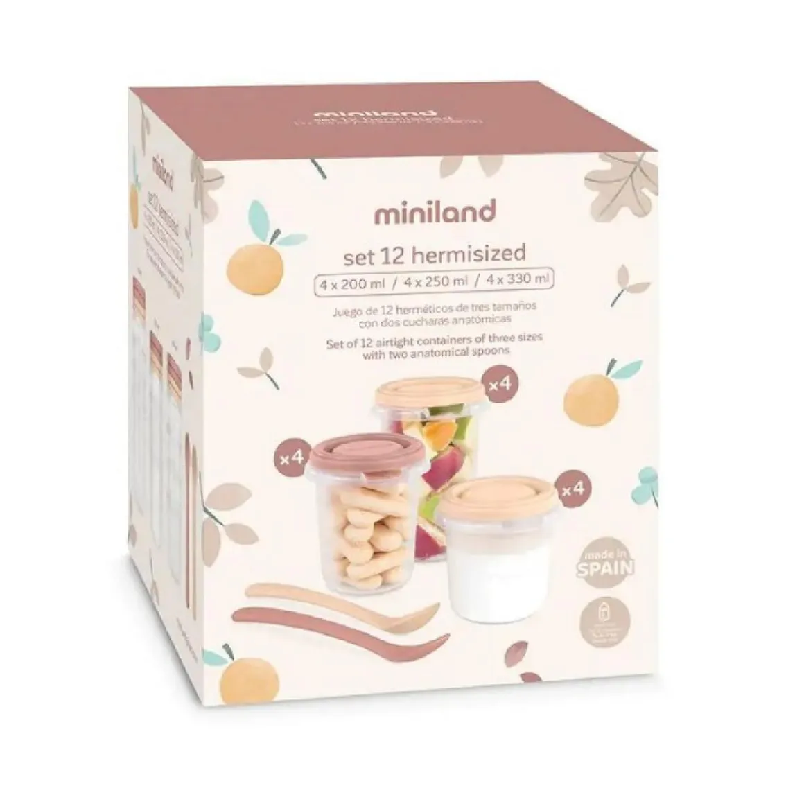 Miniland - Set de 12 herméticos Valencia
