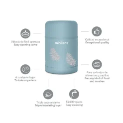 Miniland - Termo para sólidos 600 ml Thermy Palms