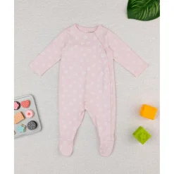 Mono bebé rosa margaritas estampado completo