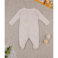 Mono para bebé de canalé beige