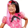 Monster High - Peluca Draculaura para niñas, talla standard para carnaval, navidad, cumpleaños y Halloween