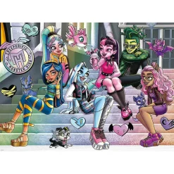 Monster High - Puzzle de 1000 piezas Monster High para adultos, 68 x 48 cm y cola Fix incluida ㅤ