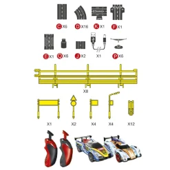 Motor & Co - Pista de Carreras Speedway 4,6 m con 2 Coches
