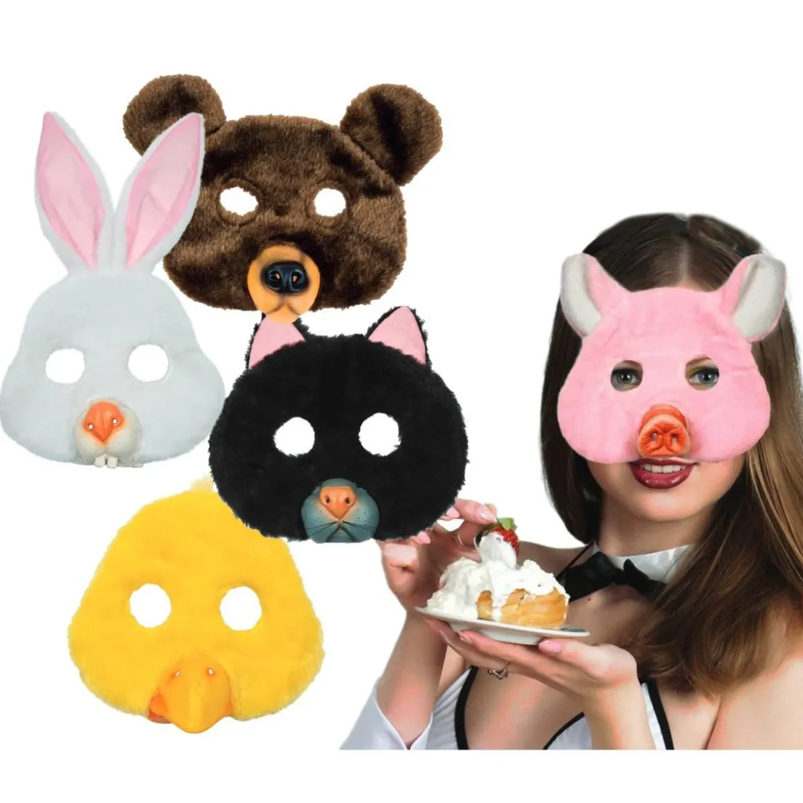 Máscara de felpa (varios modelos)