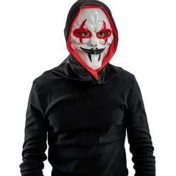 Máscara de horror rígida con capucha de plástico