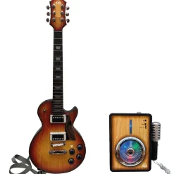 Music Star - Guitarra Eléctrica con Micrófono y Amplificador