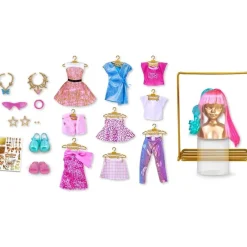 Nancy - Vestidor de looks con ropa y accesorios para muñeca glamurosa ㅤ