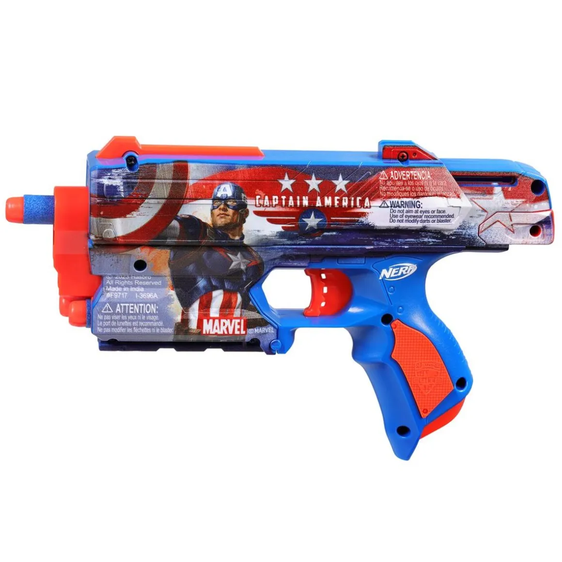 Nerf - Capitán América - Lanzador dardos estilo Capitán América ㅤ