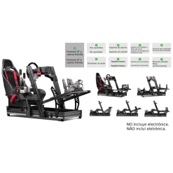 Next Level Racing Cockpit Aluminium Simulator para sillón Gaming Wheel Plate Edition
