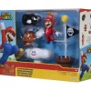 Nintendo - Super Mario - Set Diorama Nube Super Mario Nintendo con Figuras ㅤ