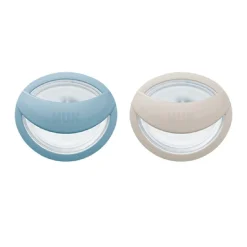 Nuk - Pack 2 chupetes Mommy Feel silicona 0-9 meses azul/beige