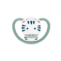 Nuk - Pack 2 chupetes Space silicona 6-18 meses Cebra/Sol