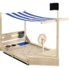 Outsunny - Arenero de madera Barco pirata